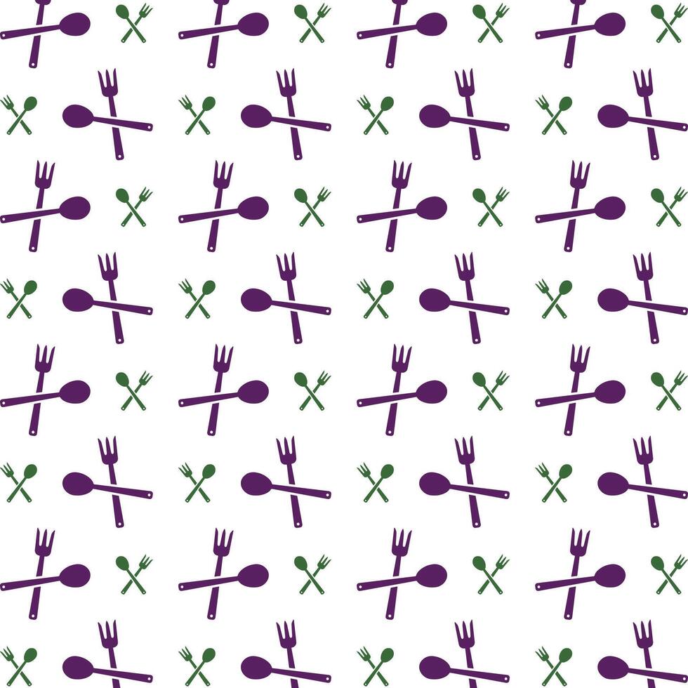 Kitchen Utensils icon trendy multicolor repeating pattern beautiful illustration white background vector