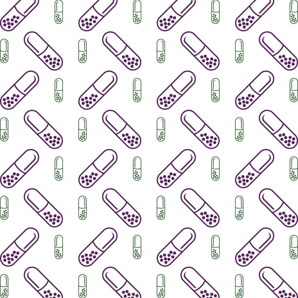 Capsule icon trendy multicolor repeating pattern beautiful illustration white background vector