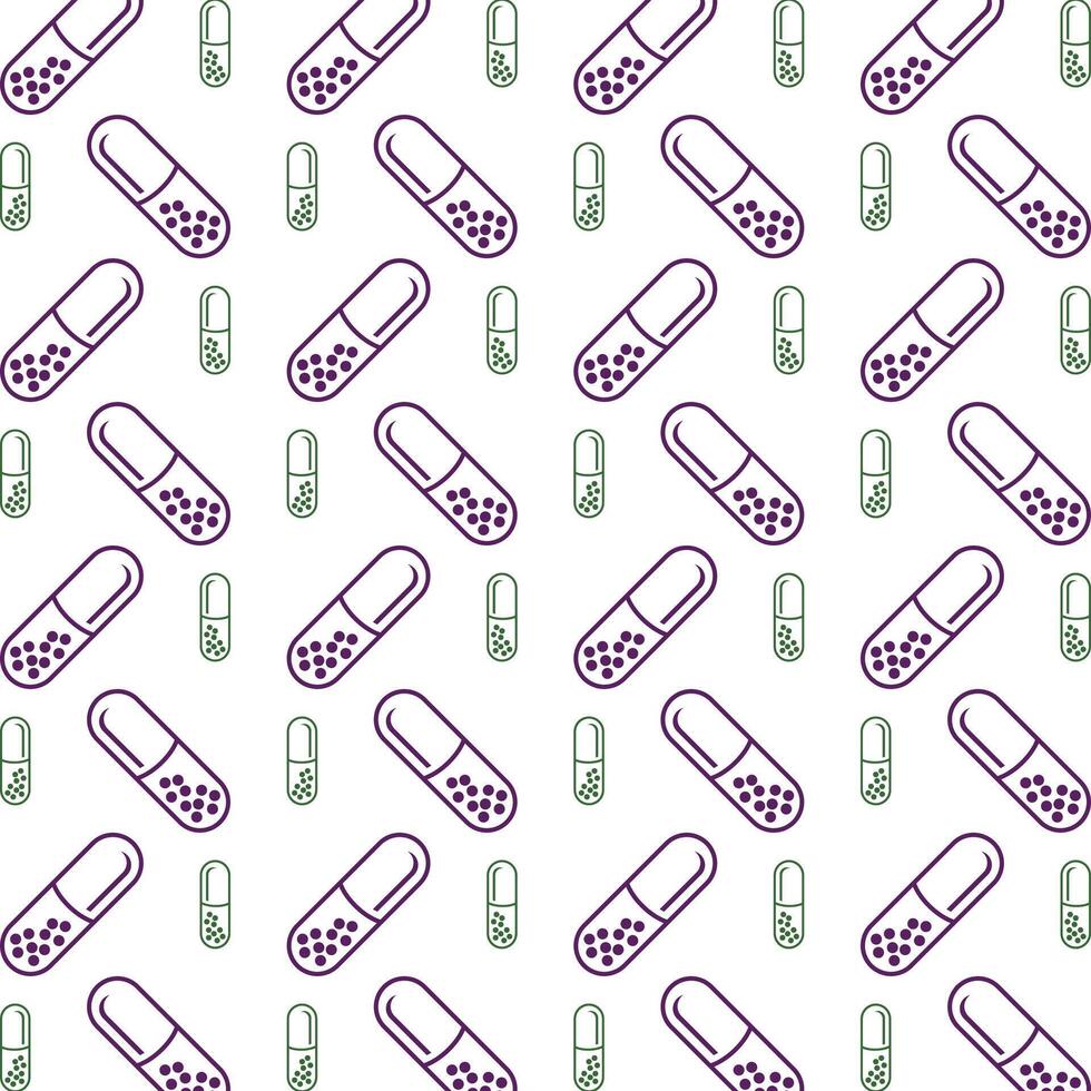 Capsule icon trendy multicolor repeating pattern beautiful illustration white background vector