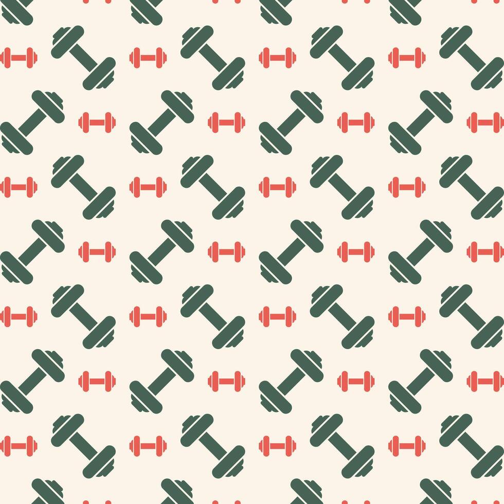 Barbell trendy multicolor repeating pattern vector illustration beautiful background