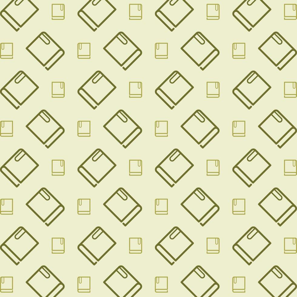 Book green theme trendy repeating pattern design vector illustration background