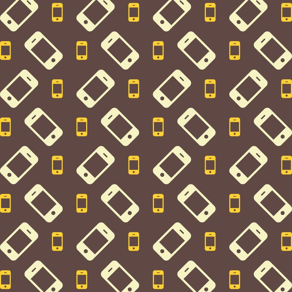 Smartphone multicolor trendy repeating pattern design vector illustration background