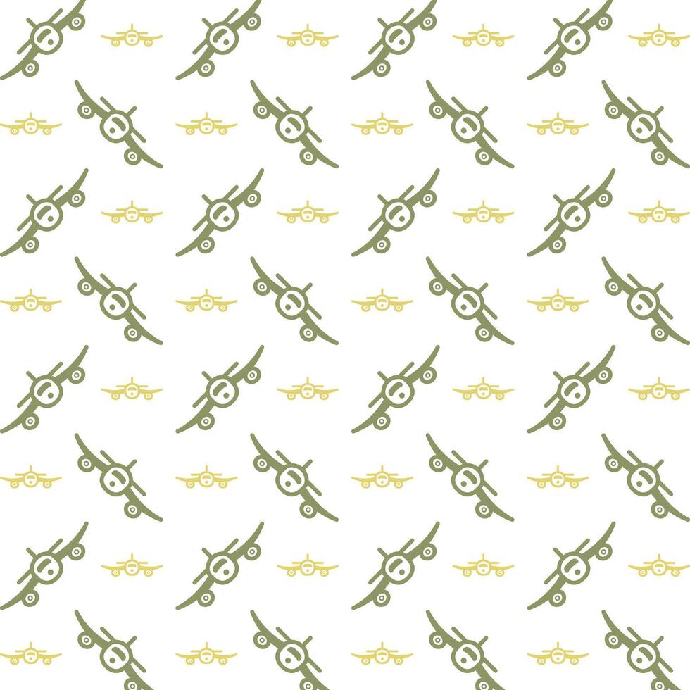 Airplane repeating trendy pattern beautiful multicolor vector background
