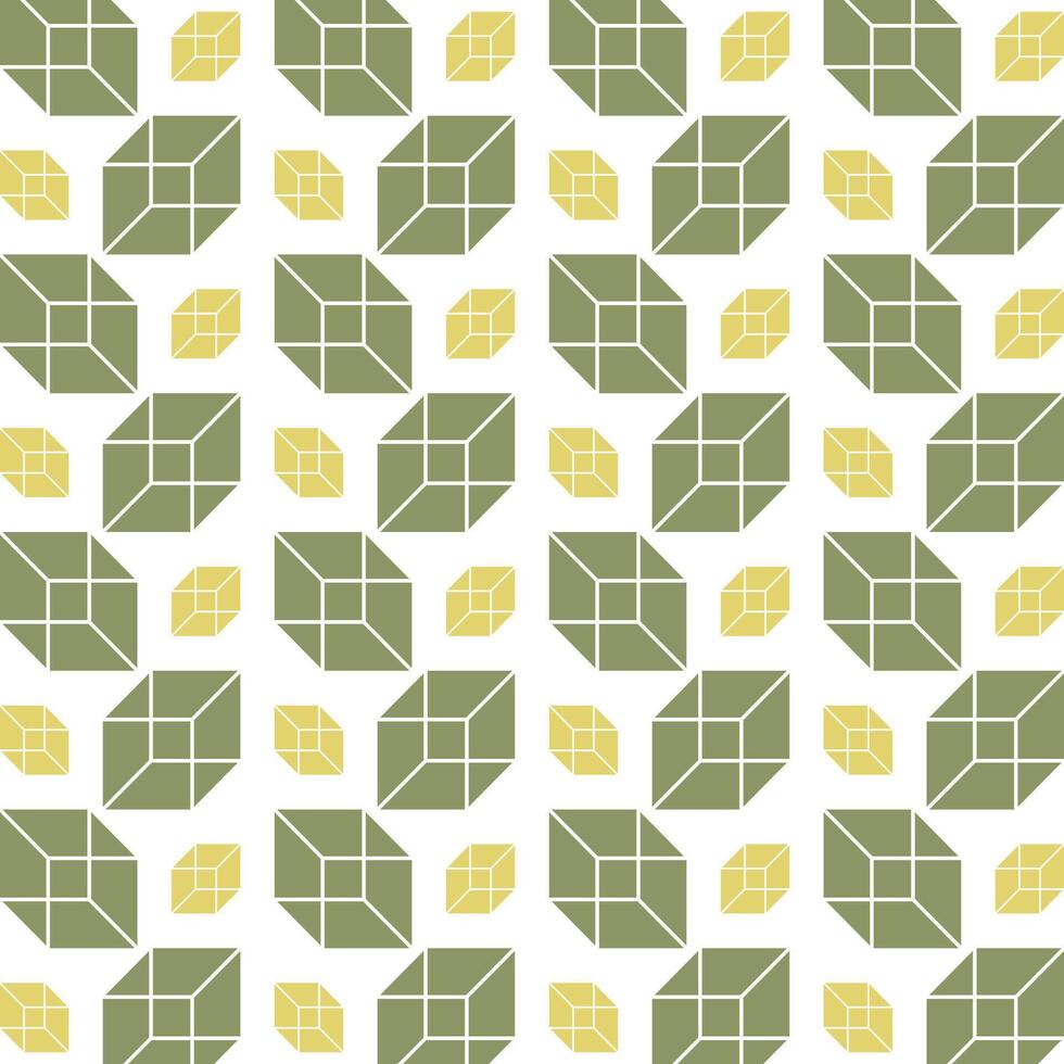 Isometric geometric repeating trendy pattern beautiful multicolor vector