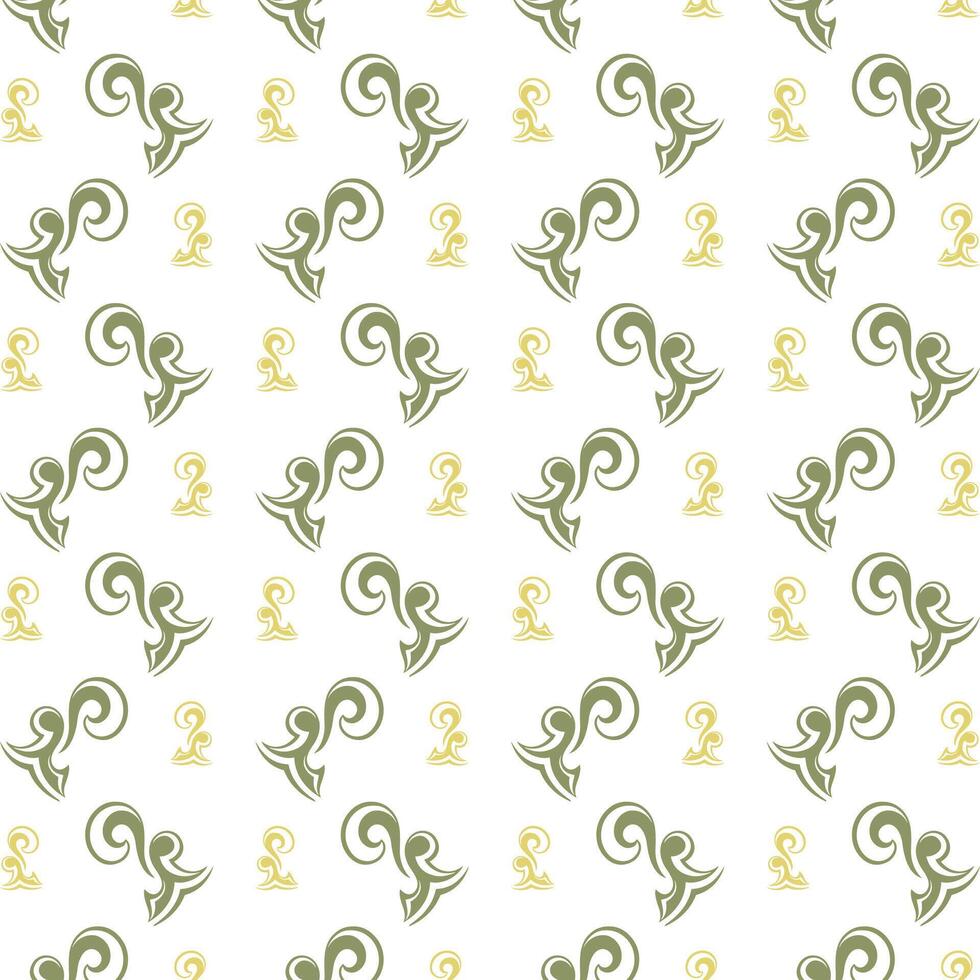 Wave icon green repeating trendy pattern illustration colorful background vector