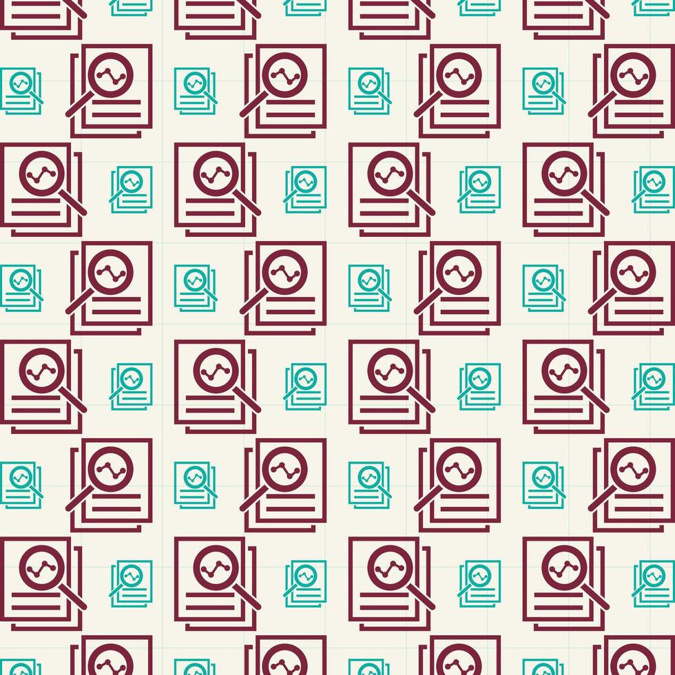Overview icon on graph trendy repeating pattern vector illustration background