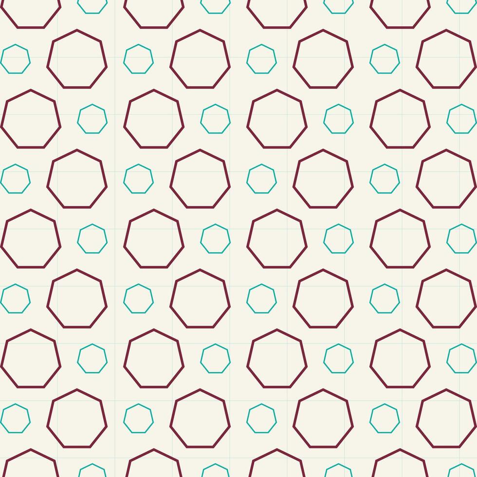 Octagon icon on graph trendy repeating pattern vector illustration background