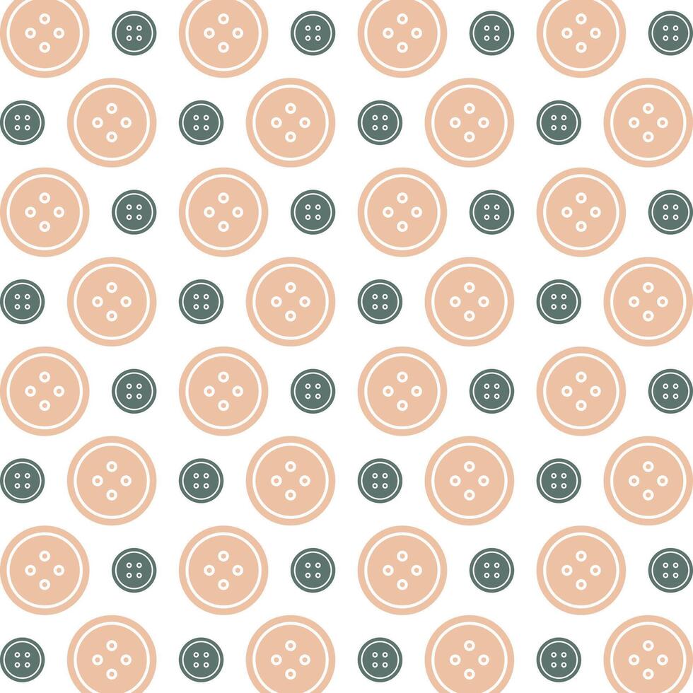 Shirt buttons symbol trendy repeating pattern orange fill vector illustration background