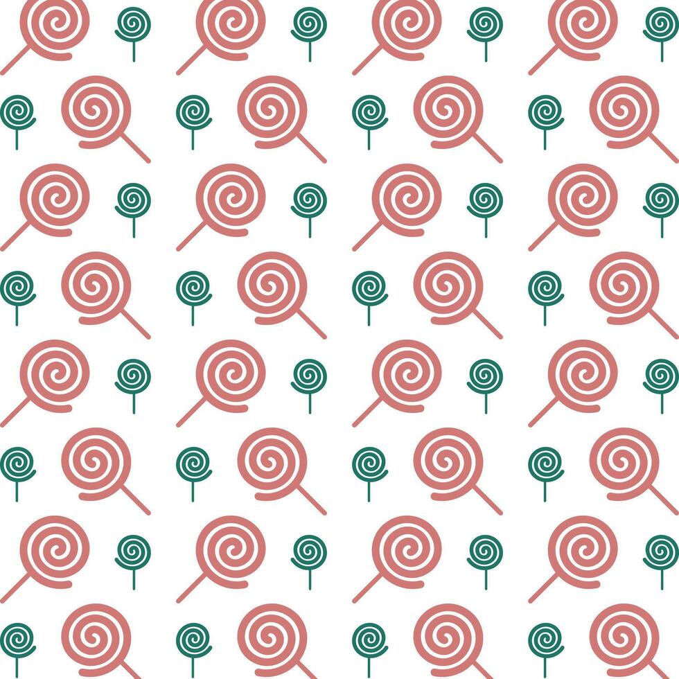 Candy Stick trendy repeating pattern green brown vector illustration background