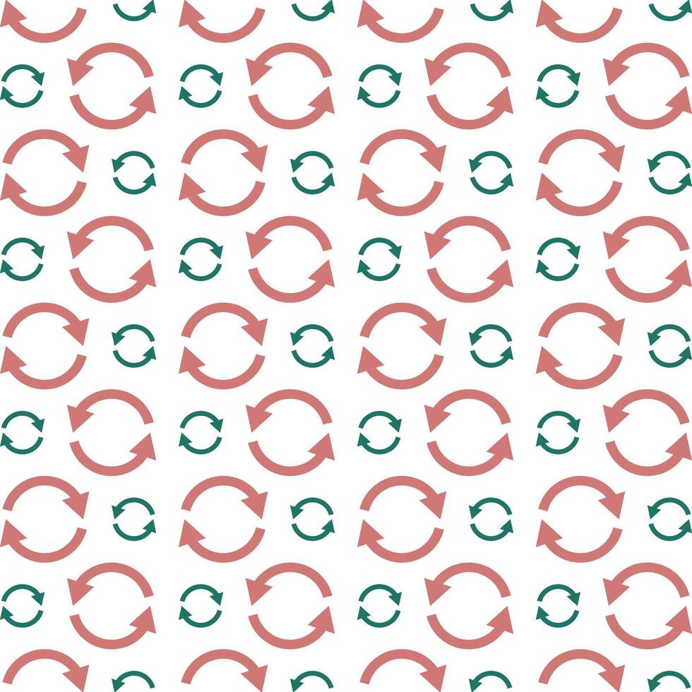 Rotation symbol trendy repeating pattern green brown vector illustration background
