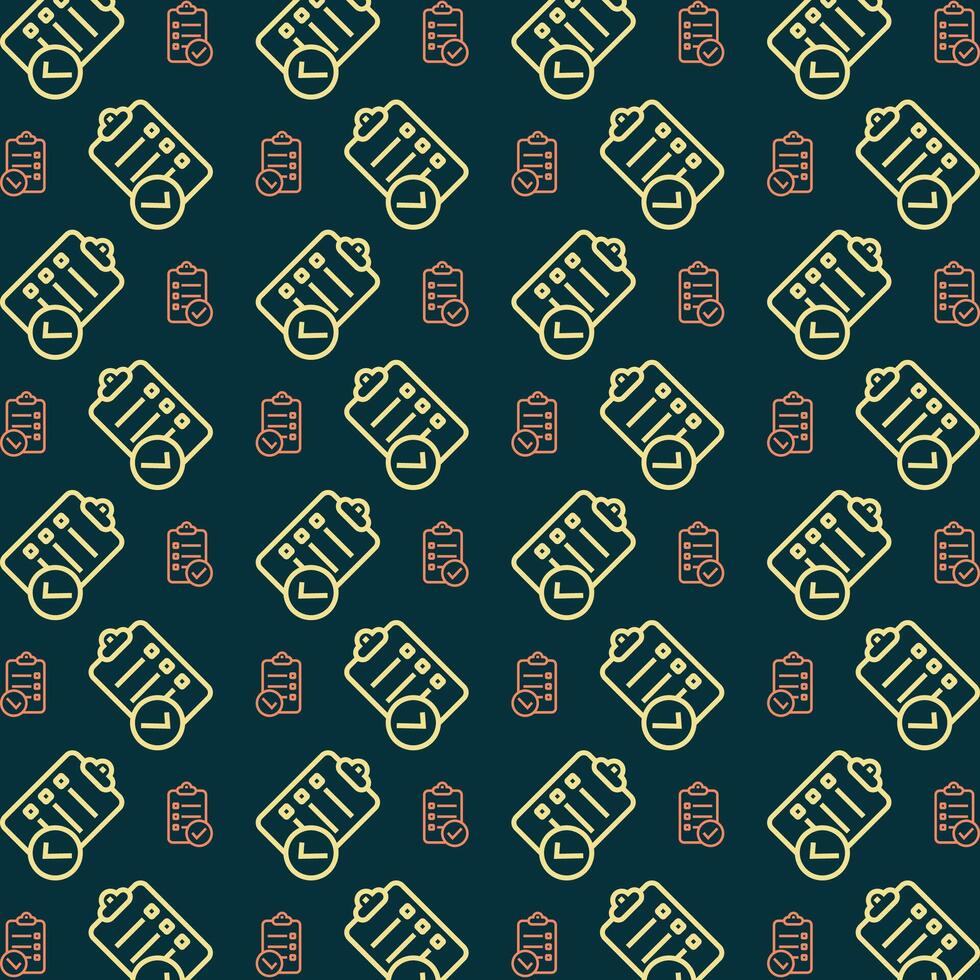 Check list icon trendy repeating pattern beautiful blue background vector illustration