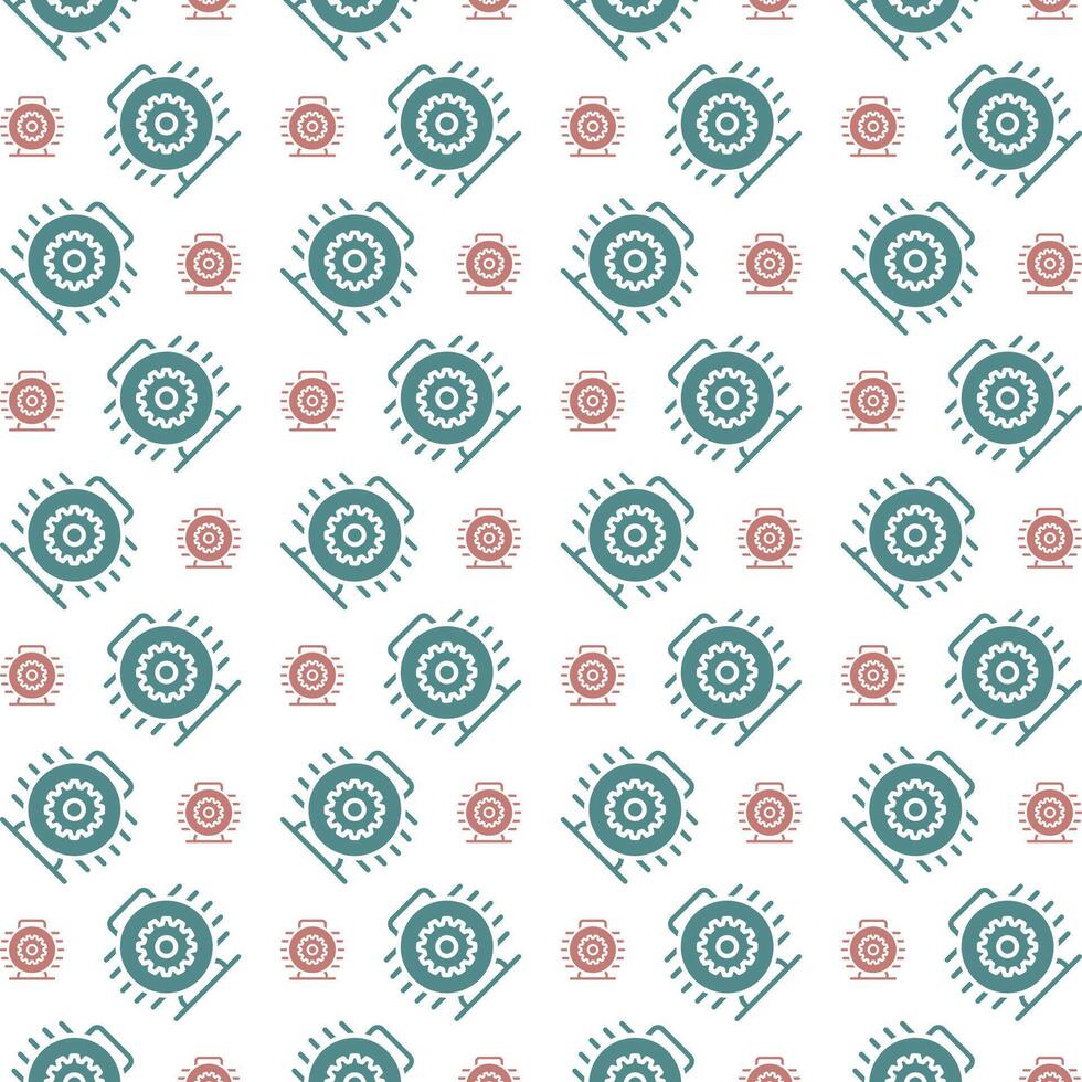 Electric motor multicolor repeating trendy pattern textile vector illustration background