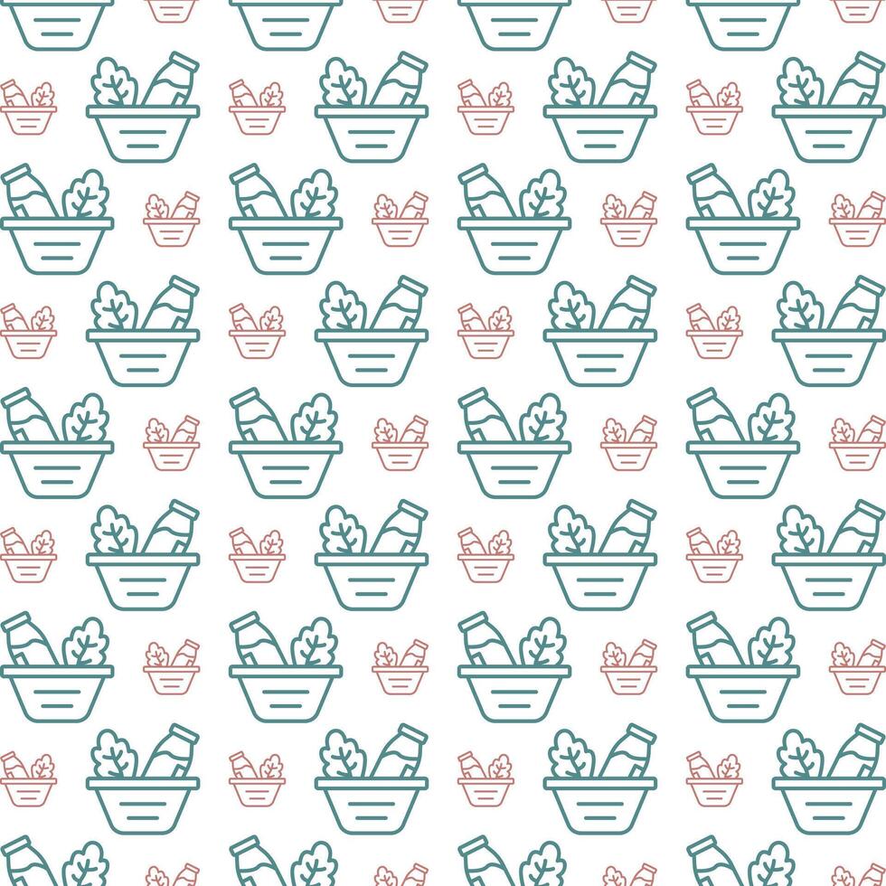 Nutrition multicolor repeating trendy pattern textile vector illustration background