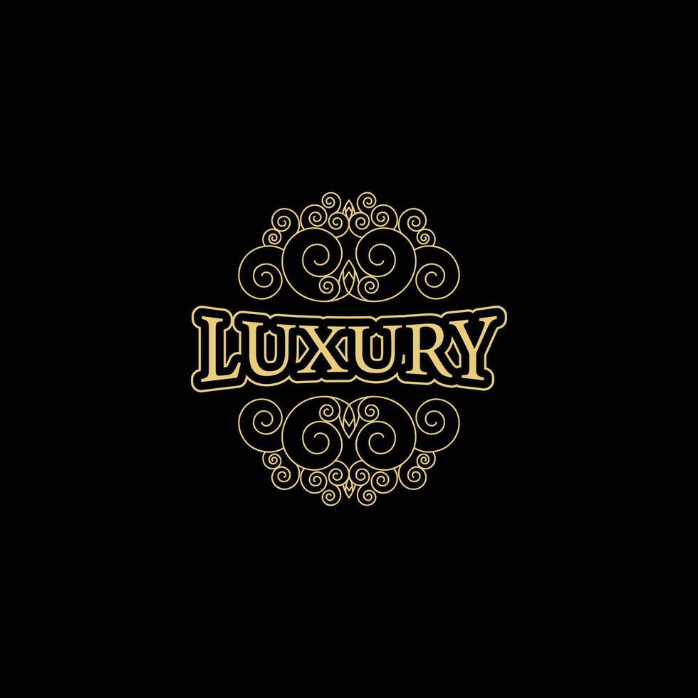 Ornamental royal luxury logo template vector