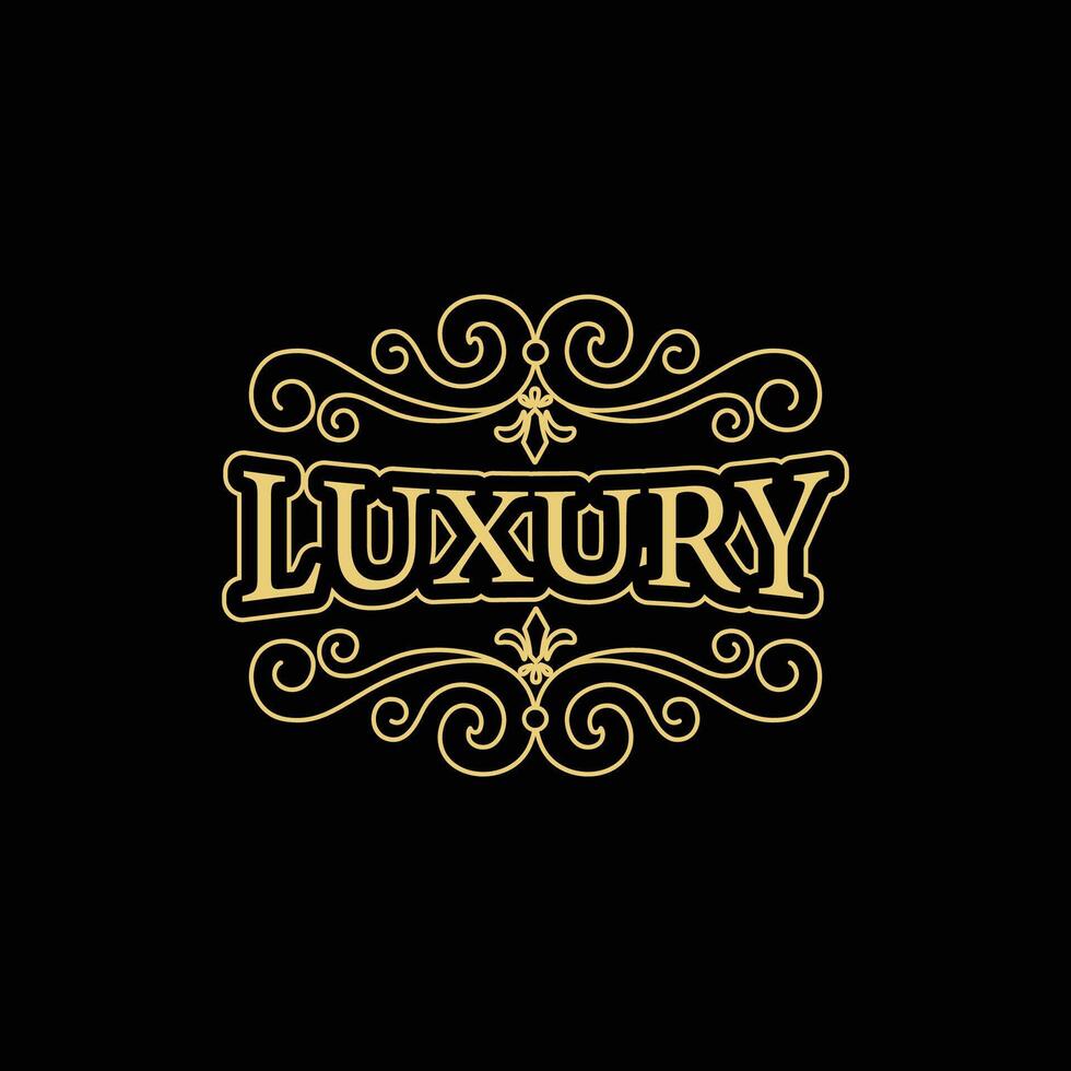 Ornamental royal luxury logo template vector
