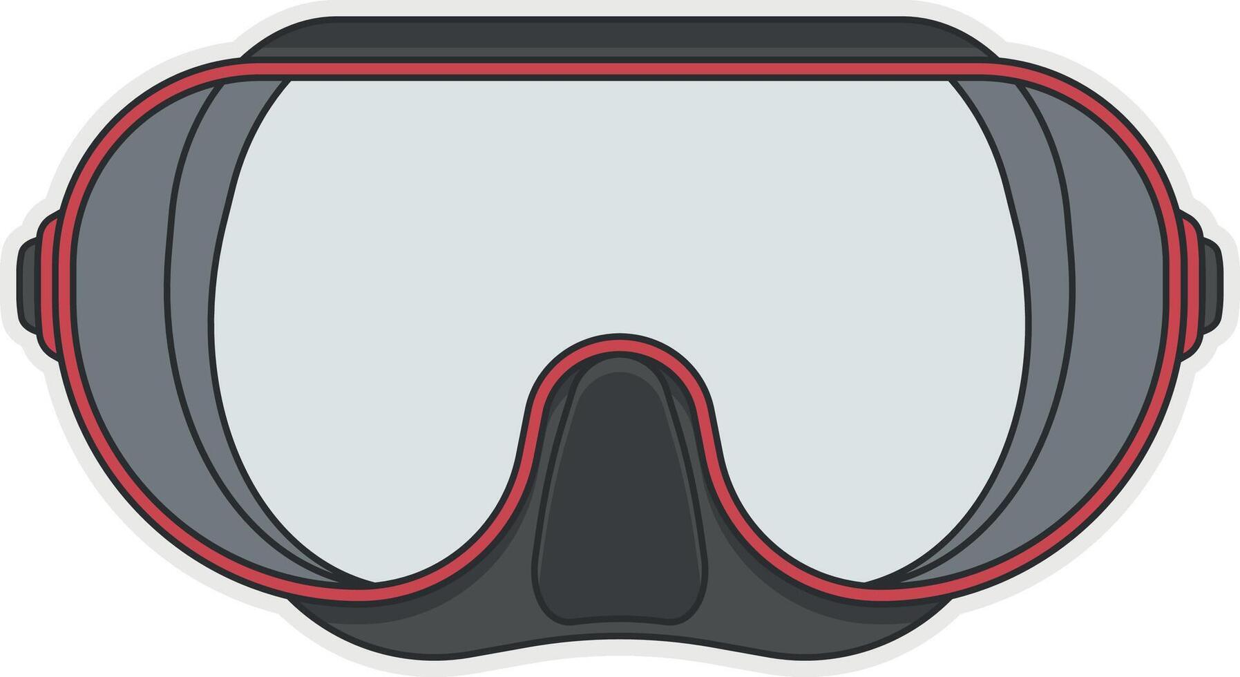 diving goggles vector
