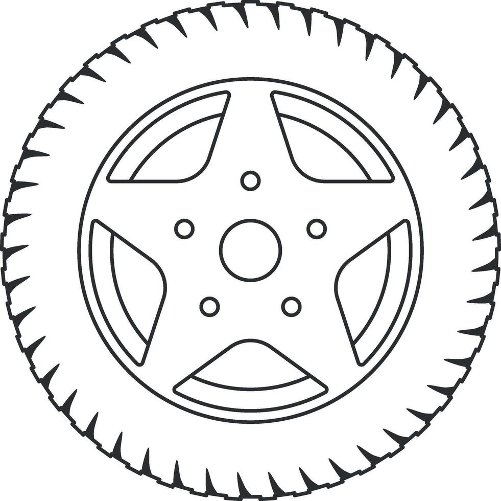 car wheel vector