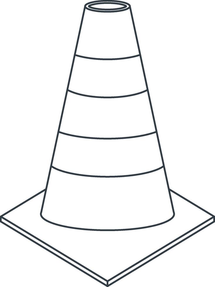 traffic cone icon vector