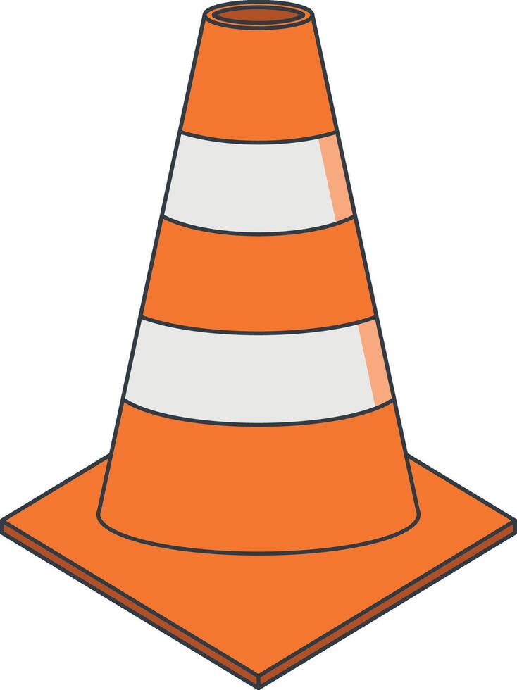 traffic cone icon vector