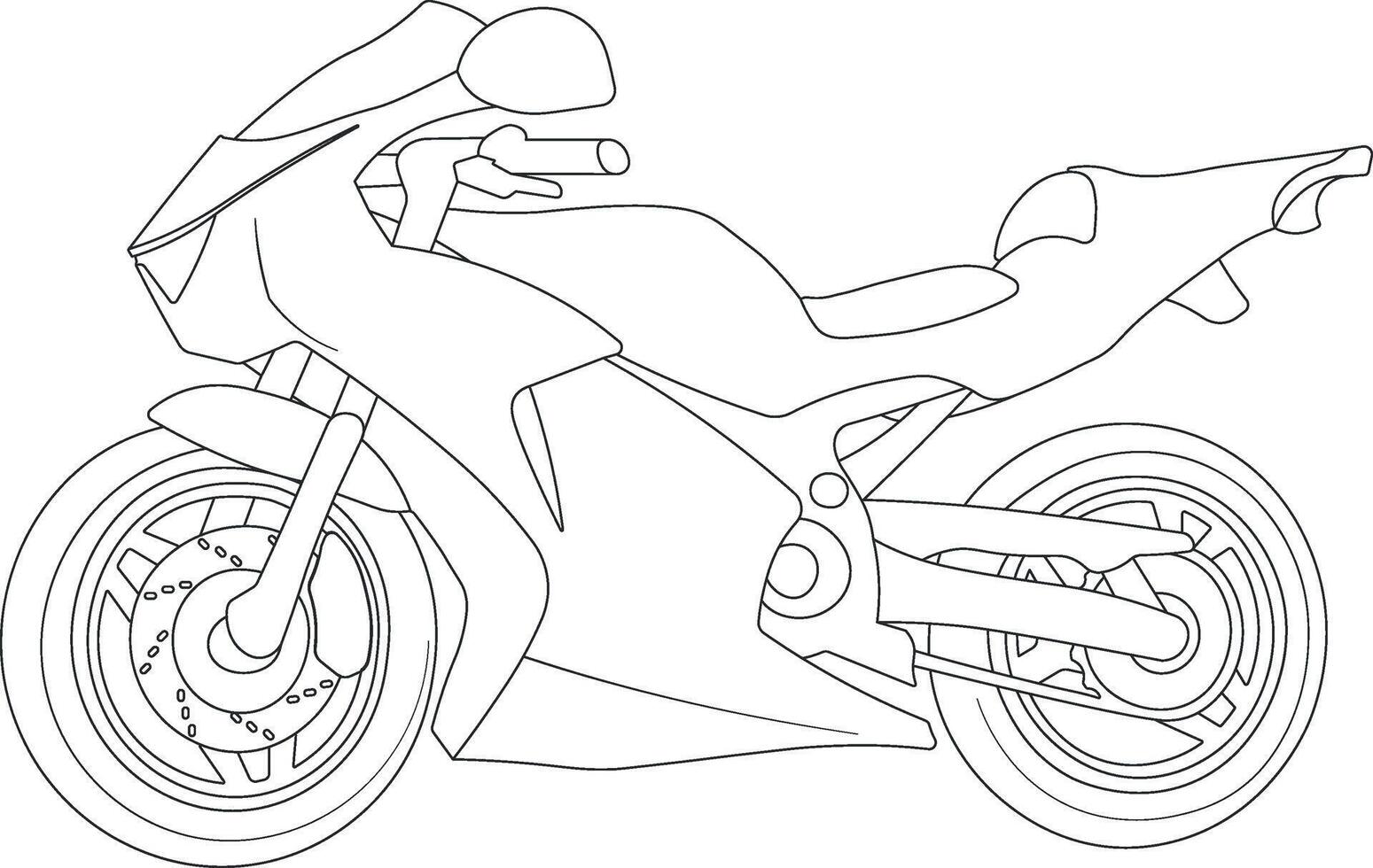 vector motocicleta dibujo sin antecedentes