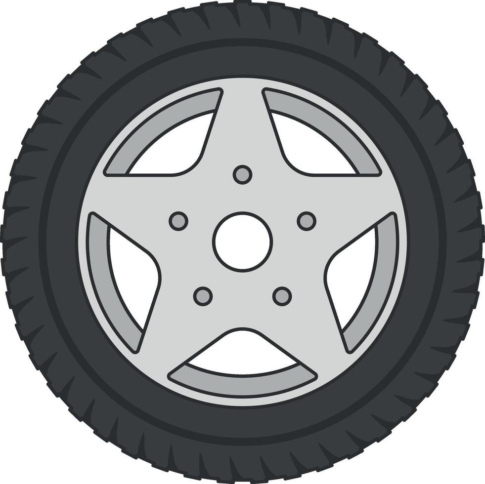 car wheel vector