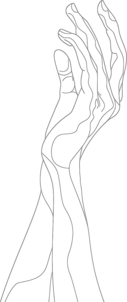 AI generated aesthetic woman with continuous line art style black color only vector