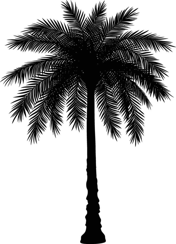 ai generado silueta palma fechas negro color solamente vector