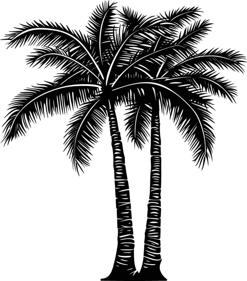 AI generated Silhouette palm dates black color only vector