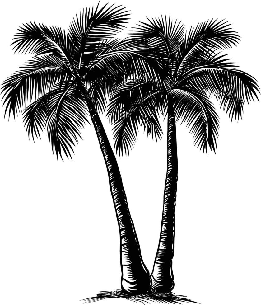 AI generated Silhouette palm dates black color only vector