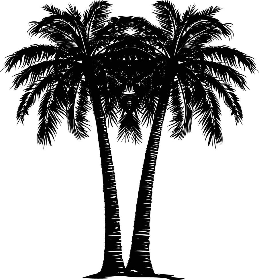 AI generated Silhouette palm dates black color only vector