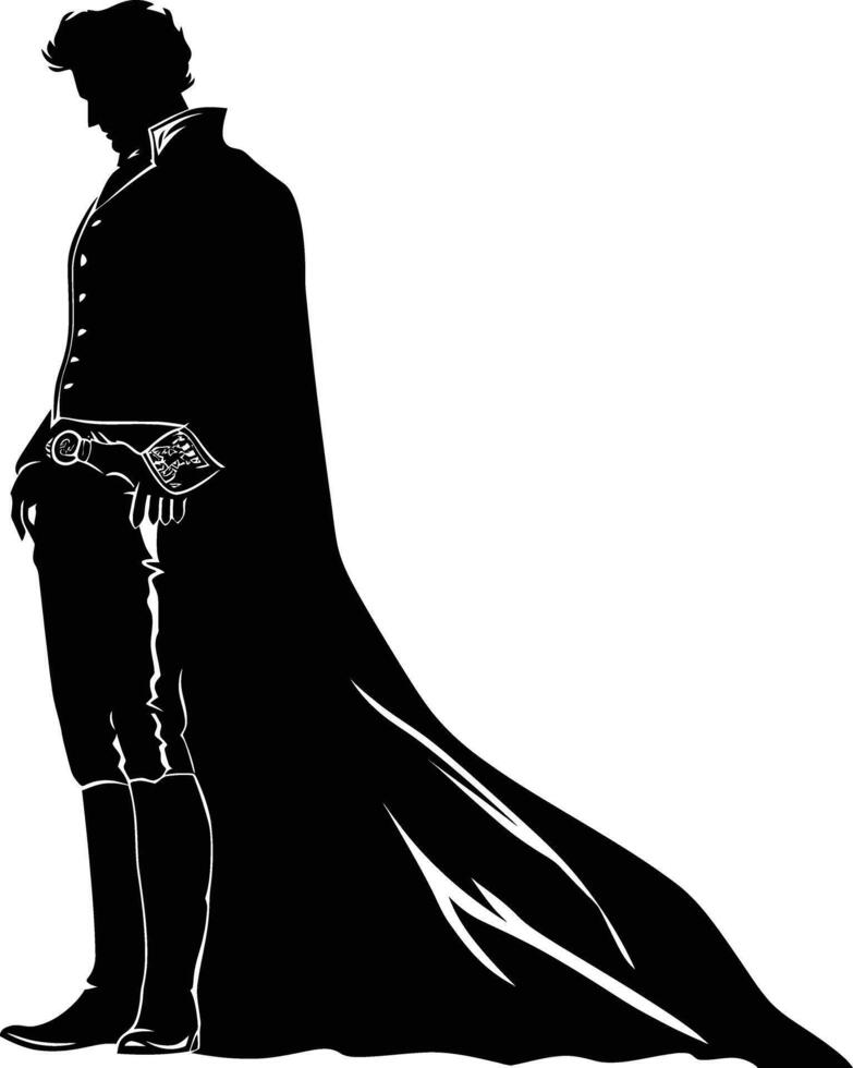 AI generated Silhouette matador black color only full body vector