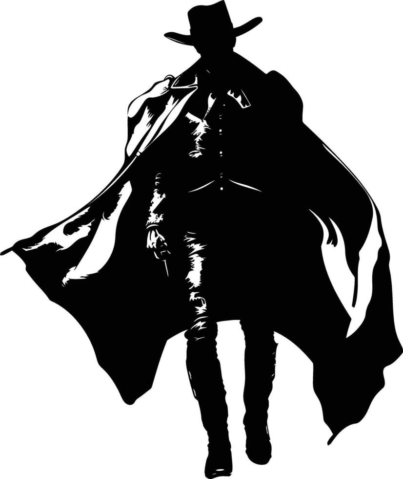 AI generated Silhouette matador black color only full body vector