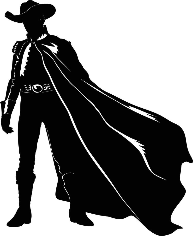 AI generated Silhouette matador black color only full body vector