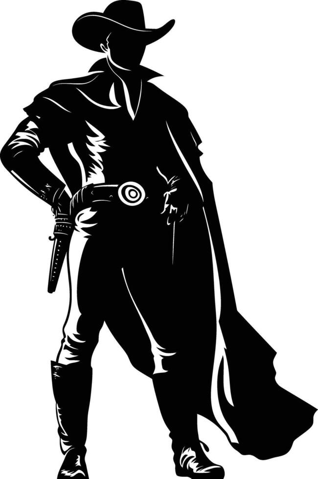 AI generated Silhouette matador black color only full body vector