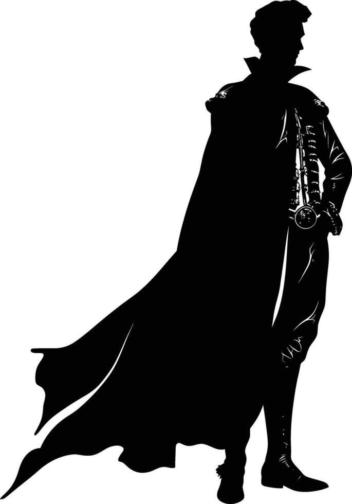 AI generated Silhouette matador black color only full body vector