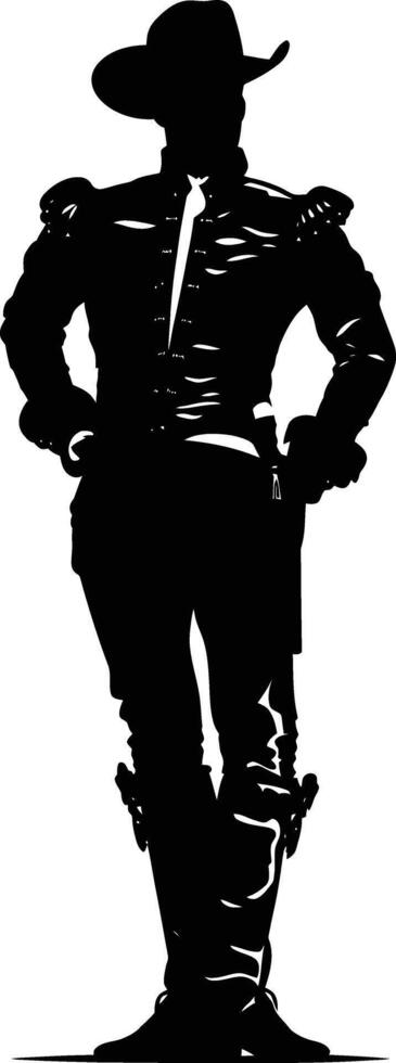 AI generated Silhouette matador black color only full body vector