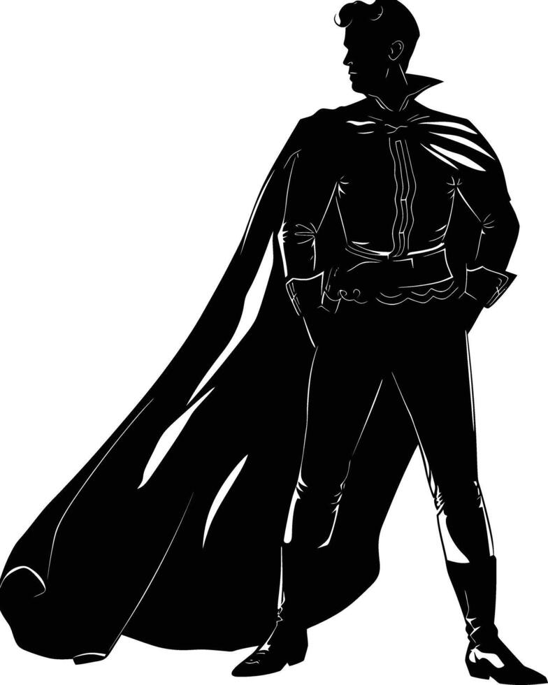 AI generated Silhouette matador black color only full body vector