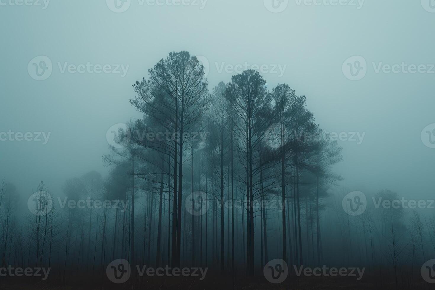 AI generated scary green dark forest nature professional photography photo
