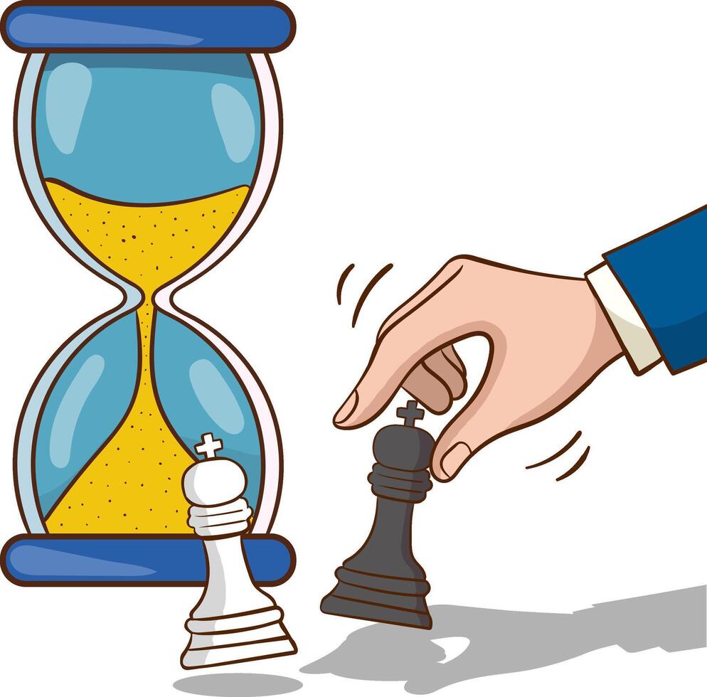 vector illustration of time management Business strategy concept