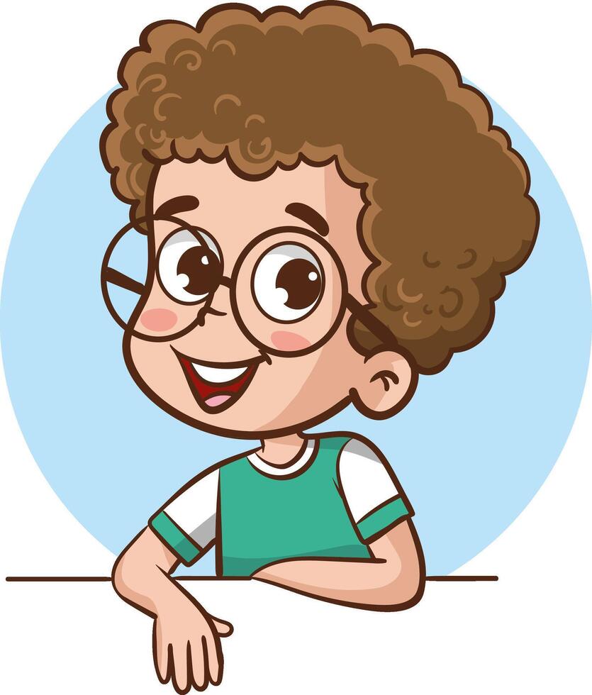 niños retrato colección dibujos animados vector