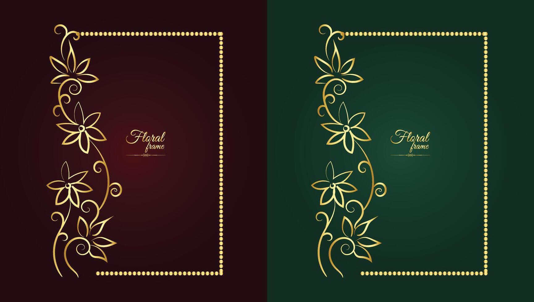 gratis vector flor decorativo oro marcos y lujo floral marco