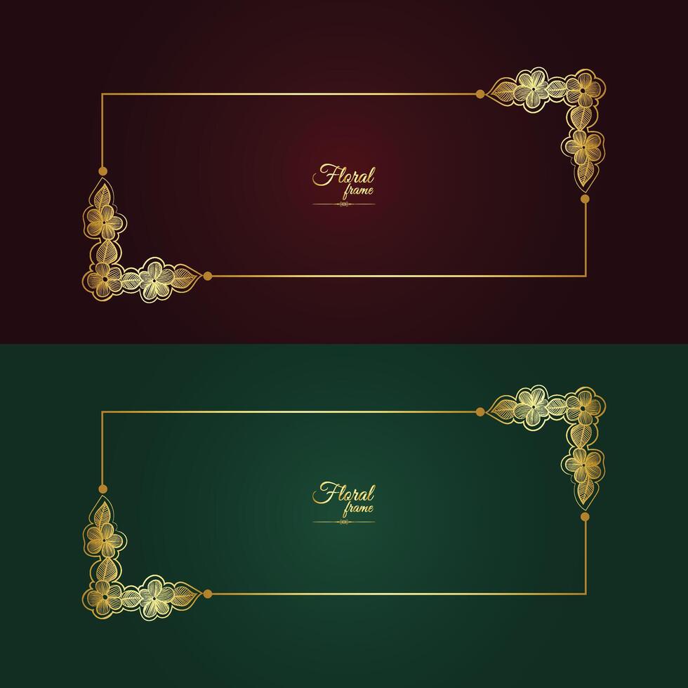 Free Vector Flower Decorative Gold Frames And luxury Floral frame