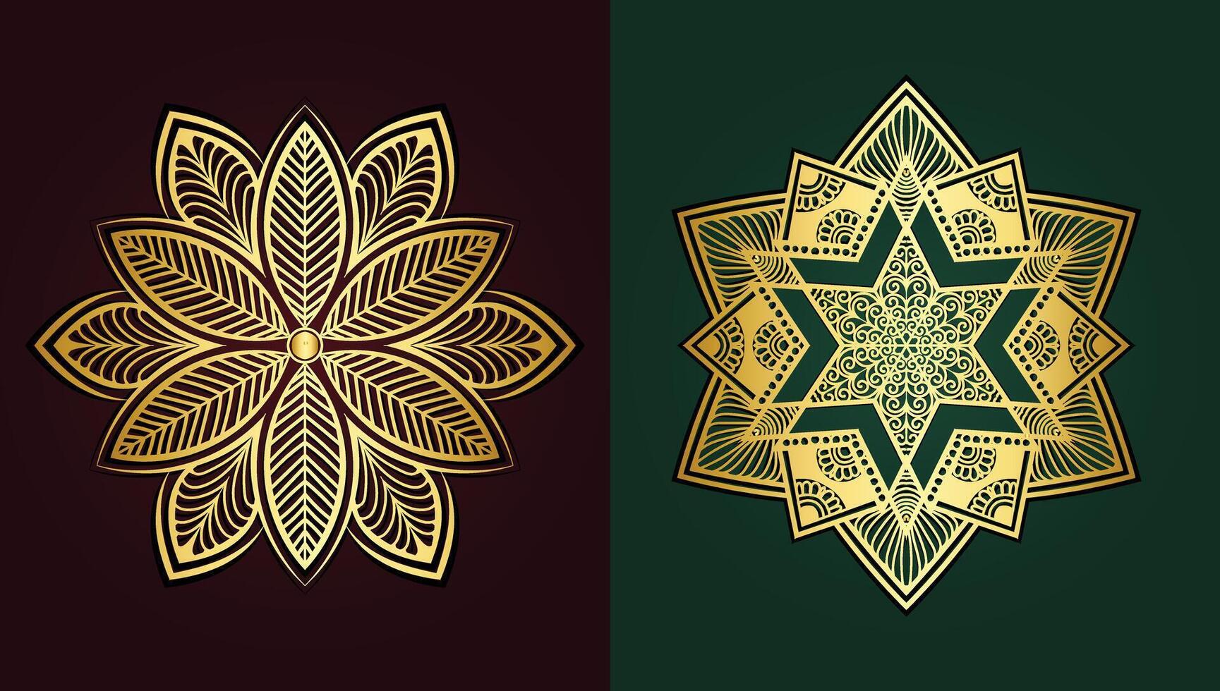 Vector luxury gold mandala decorative background