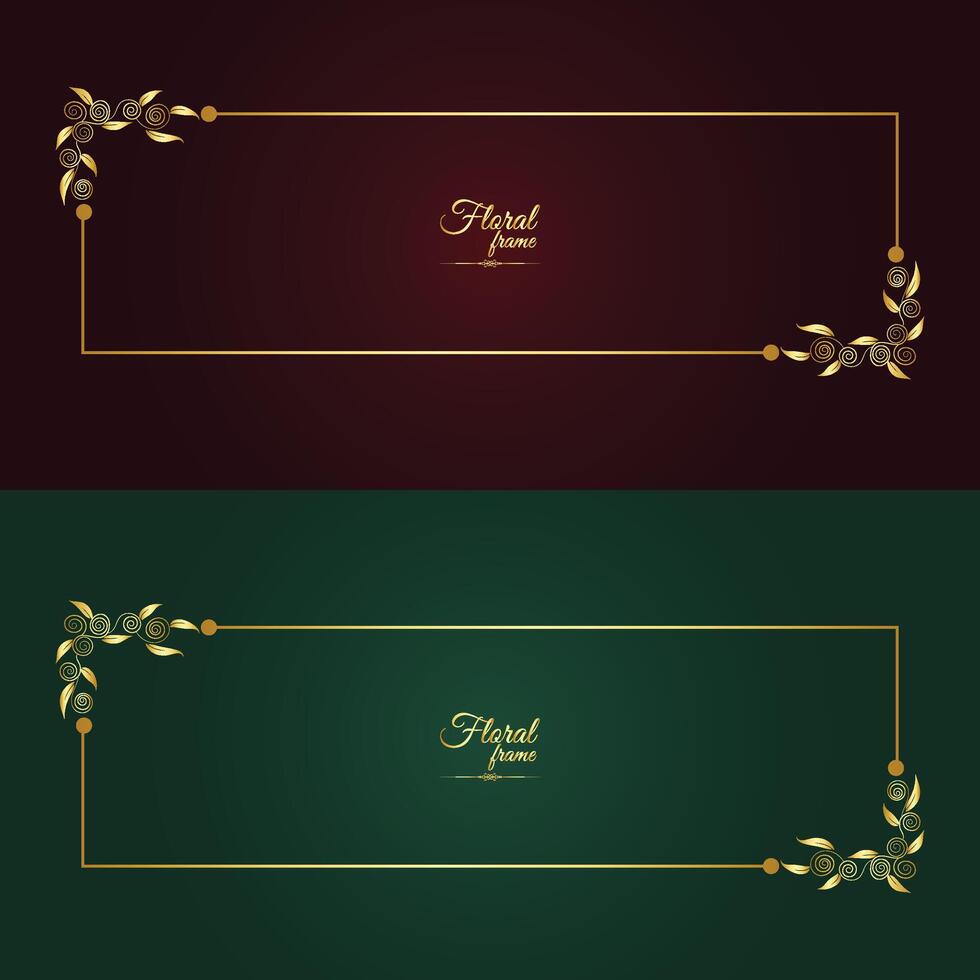 Free Vector Flower Decorative Gold Frames And luxury Floral frame