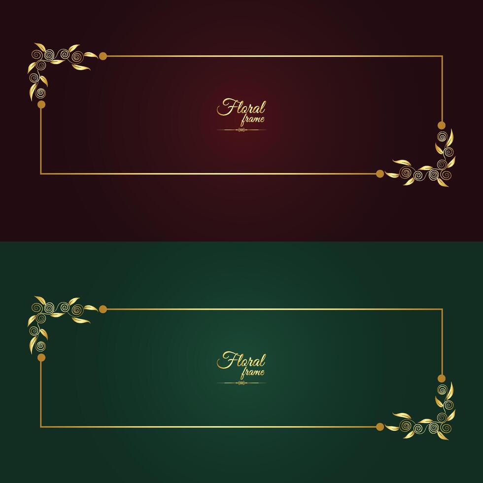 gratis vector flor decorativo oro marcos y lujo floral marco