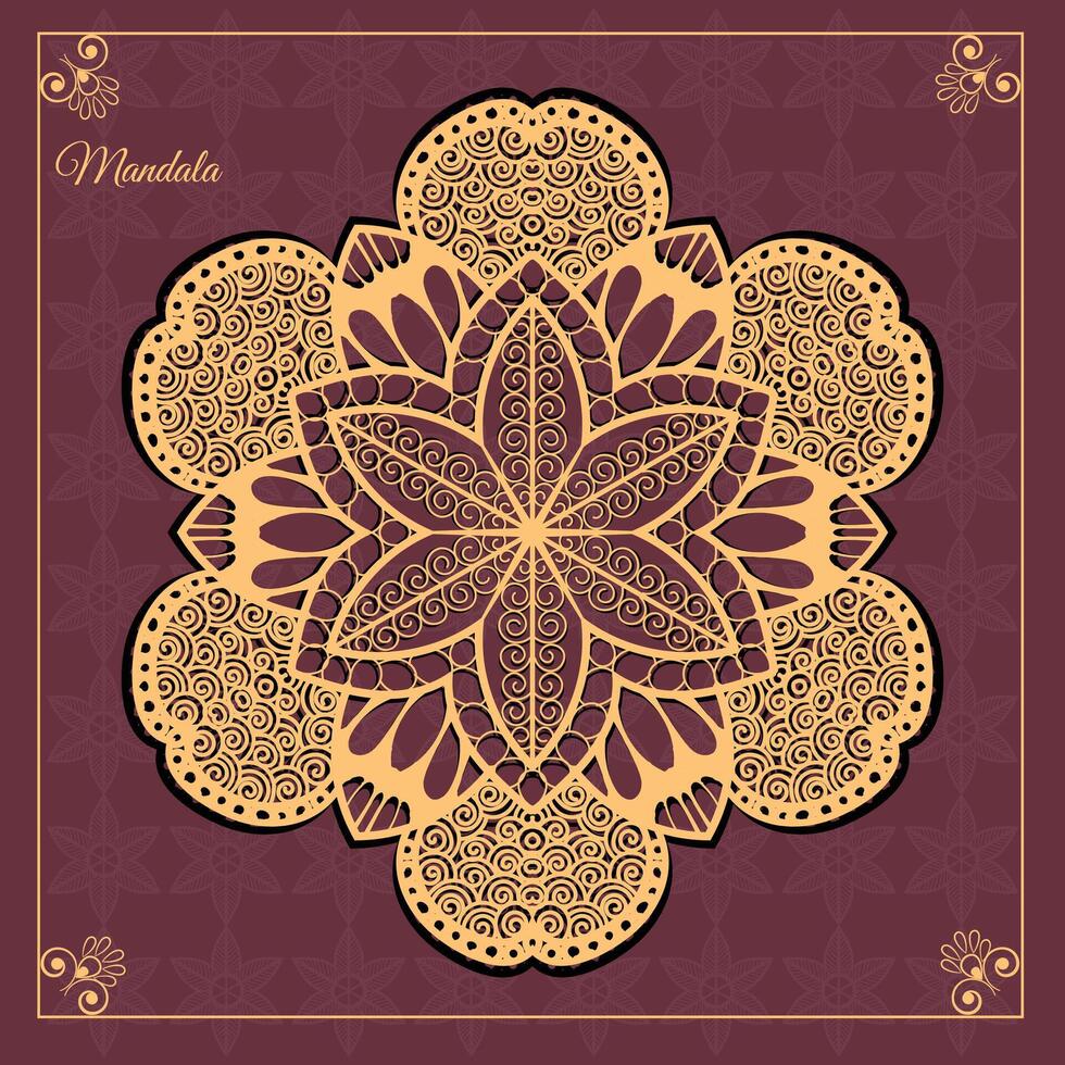 Vector luxury gold mandala decorative background