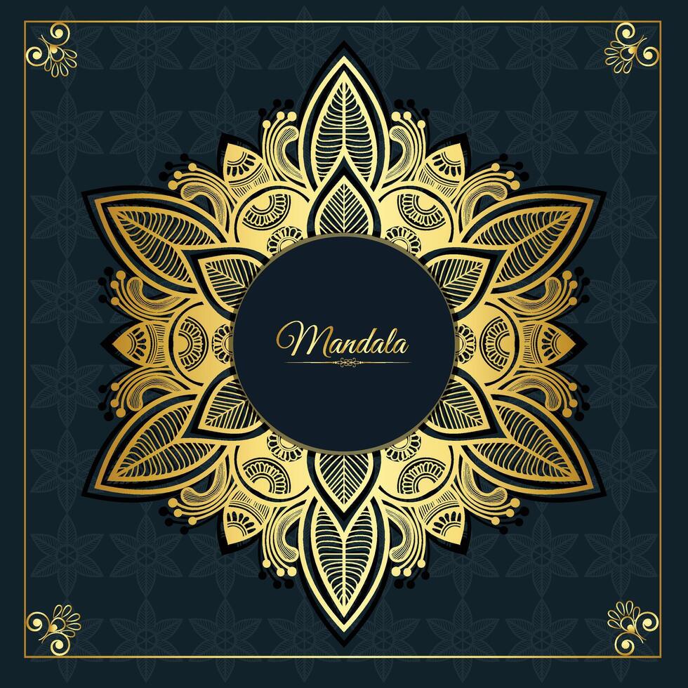 Vector luxury gold mandala decorative background