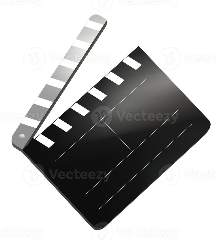 Film Clapperboard element 3D render photo