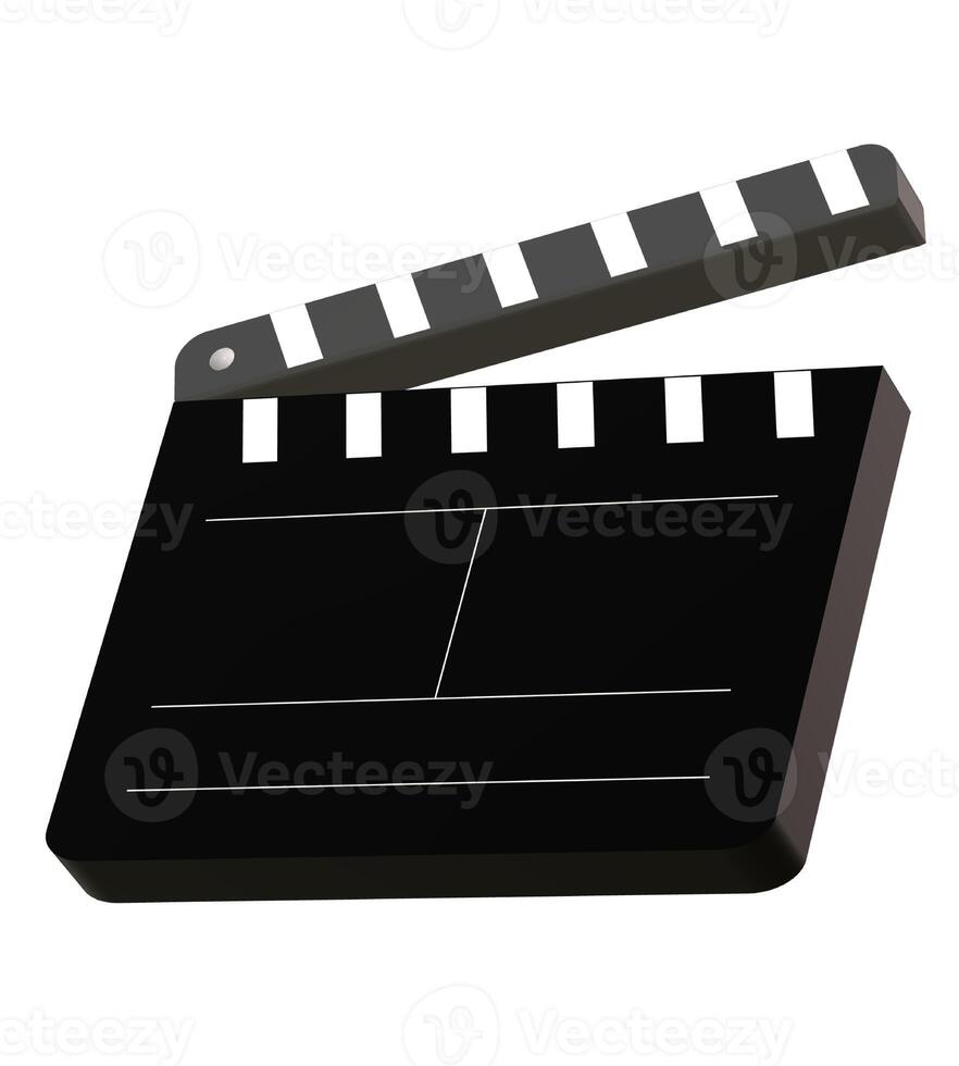 Film Clapperboard element 3D render photo