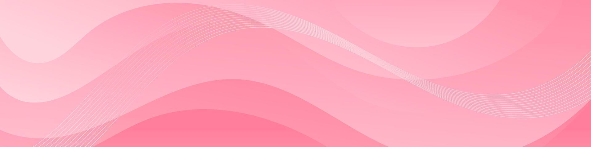 Abstract pink banner color with a unique wavy design. It is ideal for creating eye catching headers, promotional banners, and graphic elements with a modern and dynamic look. vector